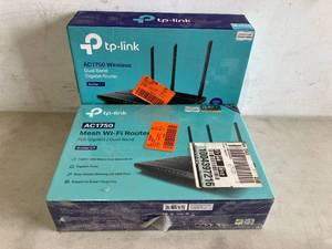 lot 166 image: LOT OF 2 TP-LINK Wireless Dual-Band Gigabit Router