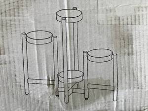 lot 171 image: Wisuce 4-Tier Tall Corner Bamboo Plant Stand