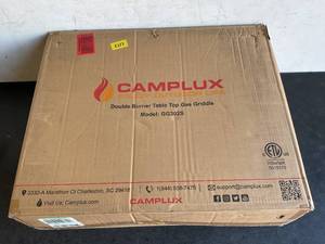 lot 206 image: Camplux 22 inch Flat Top Propane Gas Tabletop Griddle Grill Station