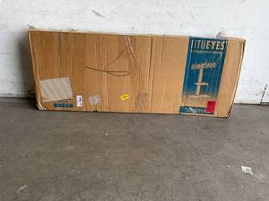 lot 266 image: FITUEYES Black Floor TV Stand with Swivel Mount for 50-80 Inch Large LCDLED TVs