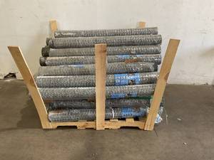 lot 318 image: Wholesale Lot of 41 - 4 x 50 ft Rolls of Galvanized Hexagonal Wire Netting