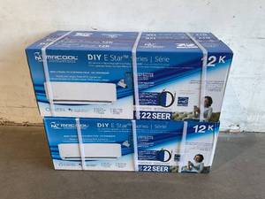 lot 9 image: LOT OF 2 MRCOOL DIY-12-HP-WMAH-115C25 DIY 4th Gen 115V E Star Indoor Handler