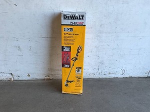 lot 16 image: DEWALT 60V MAX Brushless Cordless Battery Powered Attachment Capable String Trimmer Kit with FLEXVOLT 3Ah Battery and Charger