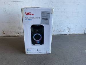 lot 17 image: Karaoke Bluetooth Speaker PA System Machine with 2 Wireless Microphones and  8 inch Subwoofer