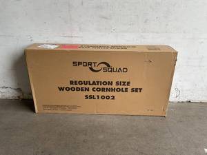lot 25 image: JOOLA Sport Squad Premium Regulation Wooden Cornhole Game