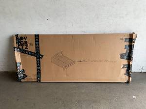 lot 36 image: Novogratz Bushwick King Size Grey Metal Bed with Headboard and Footboard
