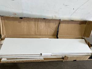 lot 53 image: White 2-Door Pantry Cabinet