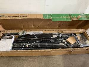 lot 64 image: GreenForest Black Metal Queen Size Platform Bed Frame with Headboard