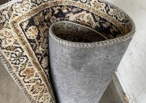 lot 94 image: LOLOI II Layla OliveCharcoal 7 ft. 6 in. x 9 ft. 6 in. Distressed Oriental Printed Area Rug