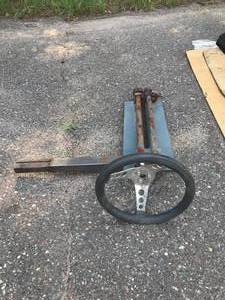 lot 4 image: HUGE Parts lot -- Includes - Bead roller with on set of dies - 1970 Cutlass RH Quarter Panel - Sway Bars for a 1970 Boneville - Hotchkis drop springs for a 1967-69 Camaro - Lot of 5 Headers - Receiver Hitch