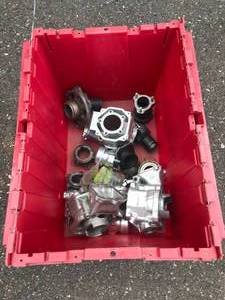 lot 7 image: Huge Parts lot Includes - Go Cart Parts - Rotax Jugs - New Wheel Spindles  Sprocket Hubs