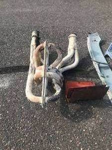 lot 49 image: Lot of Parts - Includes - Headers for a small block chevy  Misc. Mustang Parts and 1955-57 Chevy Parts