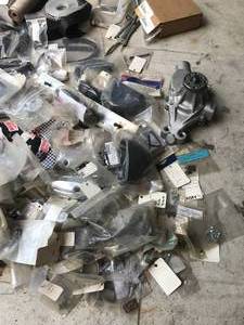 lot 96 image: Huge lot of Parts - Includes  More - Tons of Dash Knobs, Chrome Trim, Harley Parts, Water pump Seals, Gaskets, weatherstrip,  ALL NEW Great Lot