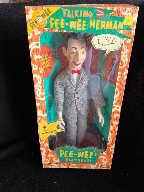 WORKING Vintage 1987 Talking Pee-Wee sale Herman Playhouse Doll In The Original Box