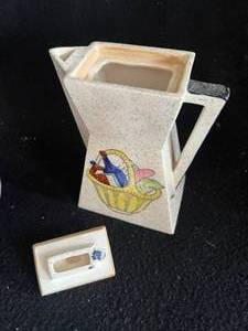 lot 45 image: MCM Gonder Art Deco Pitcher & Art Deco CreamerPitcher