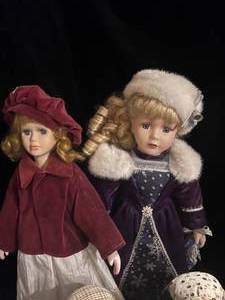 lot 81 image: Lot of 4 Porcelain Dolls