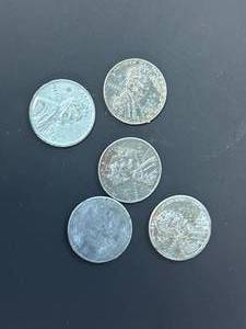 Lot of 5 Steel Pennies