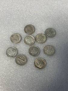 Lot of 10 Silver Roosevelt Dimes
