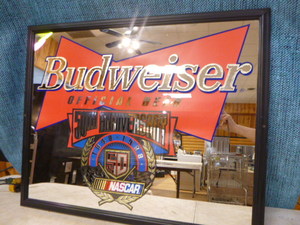 lot 11 image: Budweiser 50th Anniversary Mirror Sign