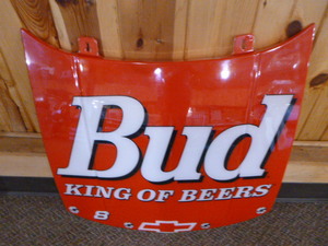 lot 16 image: Budweiser King of Beers Plastic Hood Sign