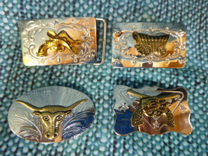 lot 36 image: 4 Childrens Belt Buckles