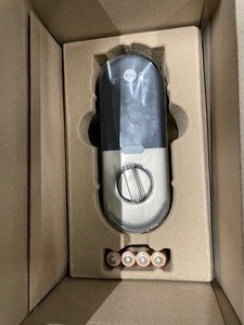 lot 19 image: Nest x Yale Lock - Tamper-Proof Smart Wifi Bluetooth Deadbolt Lock with Nest Connect - Satin Nickel