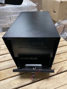 lot 18 image: Mail Manager Locking Post-Mount Mailbox with High Security Reinforced Patented Locking System, Black