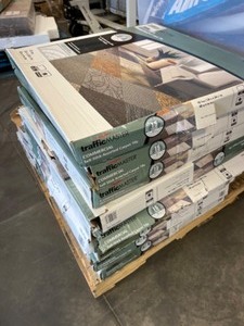 lot 96 image: Traffic Master - Assorted 24x24 Carpet tile 9 boxes