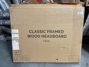 lot 97 image: New Twin Leah Rustic Mahogany TwinTwin XL Classic Wood Headboard