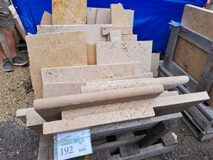 Lot of (24) Travertine Slabs and Coping 2