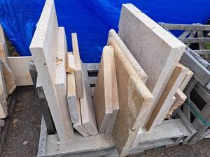Lot of (22) Travertine Slabs and Coping 2