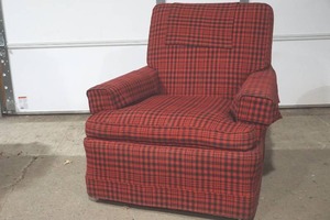 lot 14 image: vintage upholstered arm chair