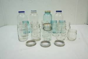 lot 69 image: Ball and Kerr jars and some lids