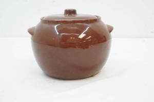 lot 228 image: stoneware bean crock