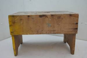 lot 296 image: primitive wood stool