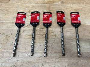 lot 63 image: MILWAUKEE Lot of 5- Sds Plus 12 X 4 X 6 Ref. Met-48-20-7771 Bits