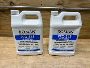 lot 64 image: ROMAN Lot of 2 Containers of- PRO-543 Universal Wall Paper & Border Adhesive (1 Gallon Each)