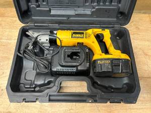 lot 69 image: DEWALT DC490 Cordless 18 ga. Swivel Head Shear with Battery, Charger and Case