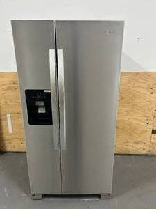 lot 53 image: WHIRLPOOL 22.6-cu ft Counter-depth Side-by-Side Refrigerator with Ice Maker (Fingerprint Resistant Stainless Steel)