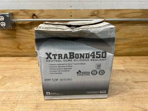 lot 13 image: PREMIER BUILDING SOLUTIONS Case of Xtra Bond 450 Neutral Cure Silicone Sealant- Clear (24 tubes)