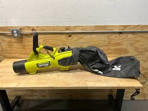 lot 96 image: RYOBI 40V HP Brushless 100 MPH 600 CFM Cordless Leaf BlowerMulcherVacuum (Tool Only)