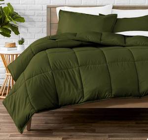 lot 15 image: BARE HOME Comforter Set - TwinTwin Extra Long Size - Ultra-Soft - Goose Down Alternative - Premium 1800 Series - All Season Warmth (TwinTwin XL, Cypress Green)