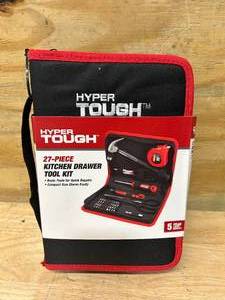 lot 16 image: HYPER TOUGH 27-Piece Kitchen Drawer Tool Kit
