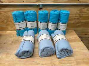 lot 20 image: BARE HOME Lot of 8- Twin XL Flannel Fitted Sheets