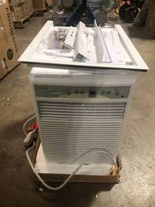 lot 2 image: Frigidaire 10,000 BTU Window Air Conditioner in White with Electronic Control, SliderCasement Customer Returns See Pictures