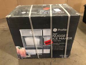 lot 9 image: GE Profile Opal  Countertop Nugget Ice Maker with Side Tank  Portable Ice Machine Makes up to 24 lbs. of Ice Per Day  Stainless Steel Finish Customer Returns See Pictures