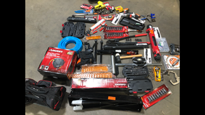 lot 25 image: Lot of Assorted Hand Tools and Hardware Various Models and Conditions  Customer Returns See Pictures