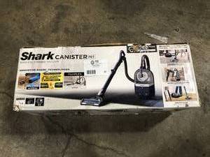 lot 27 image: Shark Pet Corded Bagless Canister Vacuum Cleaner Customer Returns See Pictures