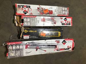 lot 47 image: Lot of Assorted Tile Cutters Various Models and Conditions Customer Returns See Pictures