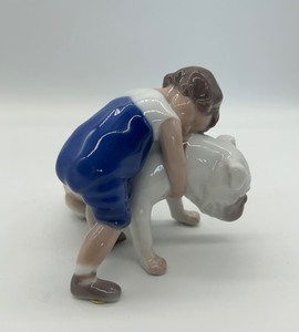 lot 132 image: Bing & Grndahl Two Friends Boy with Dog Figurine
